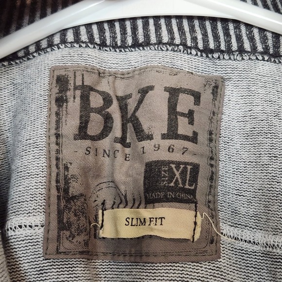 BKE Men’s Grey Casual Slim Fit Quarter Zip Sweater Size XL - Picture 2 of 4